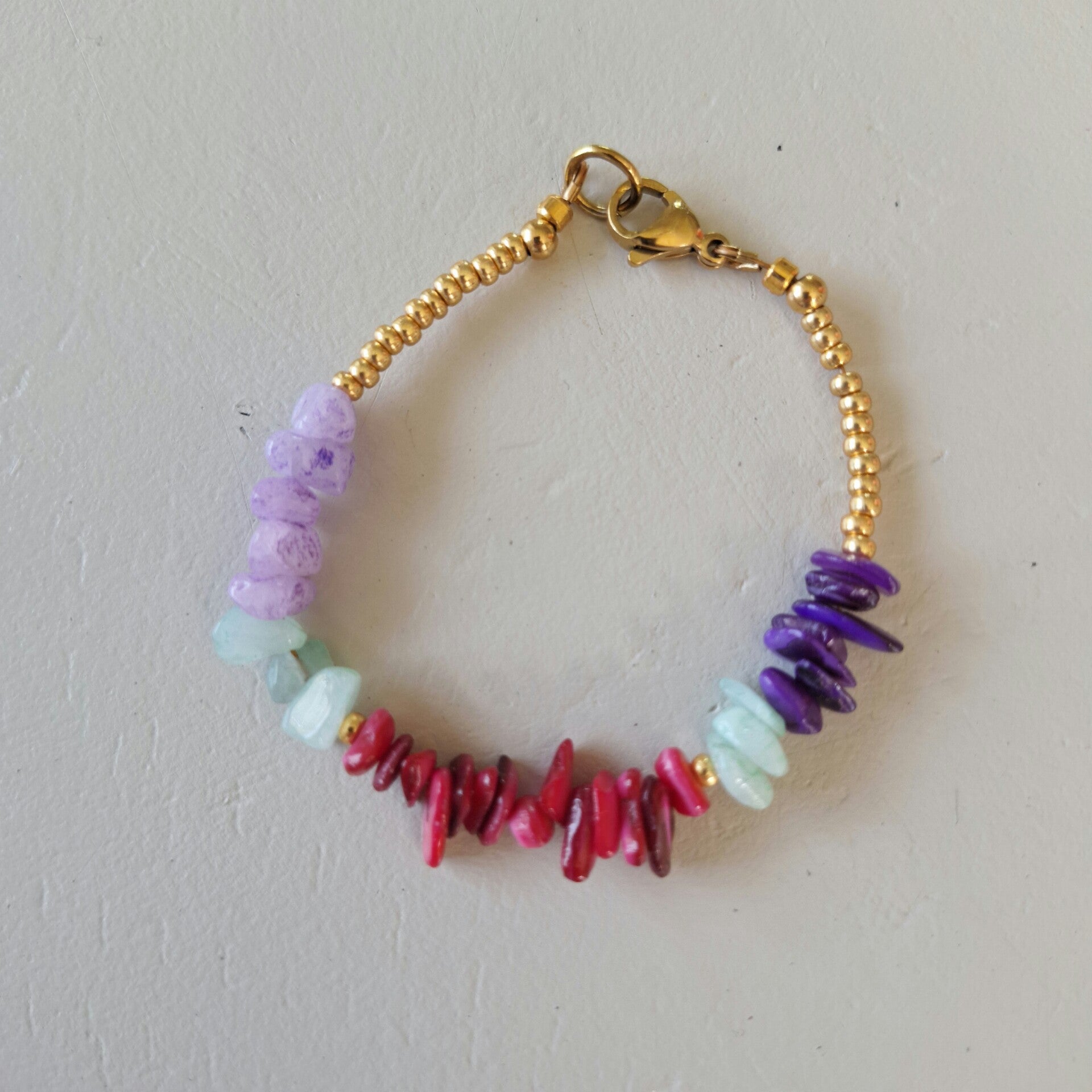 Chunky steentjes armband