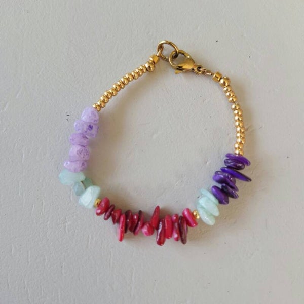 Chunky steentjes armband
