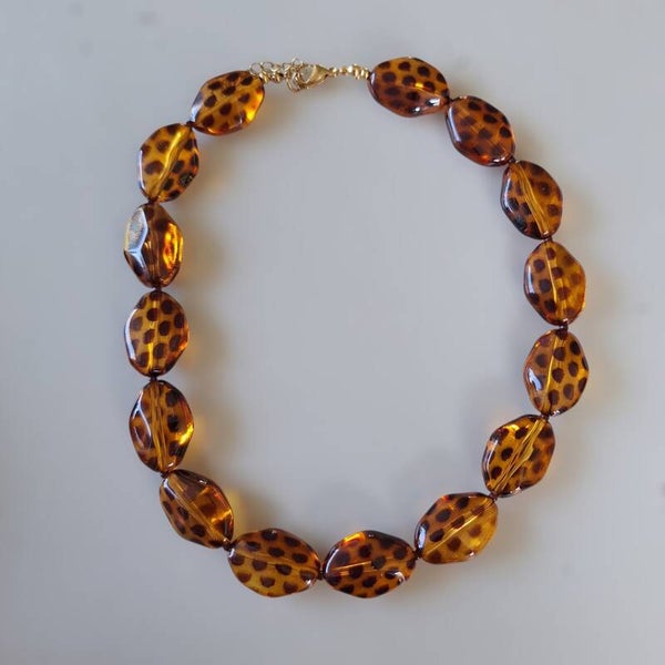 Chunky leopard ketting