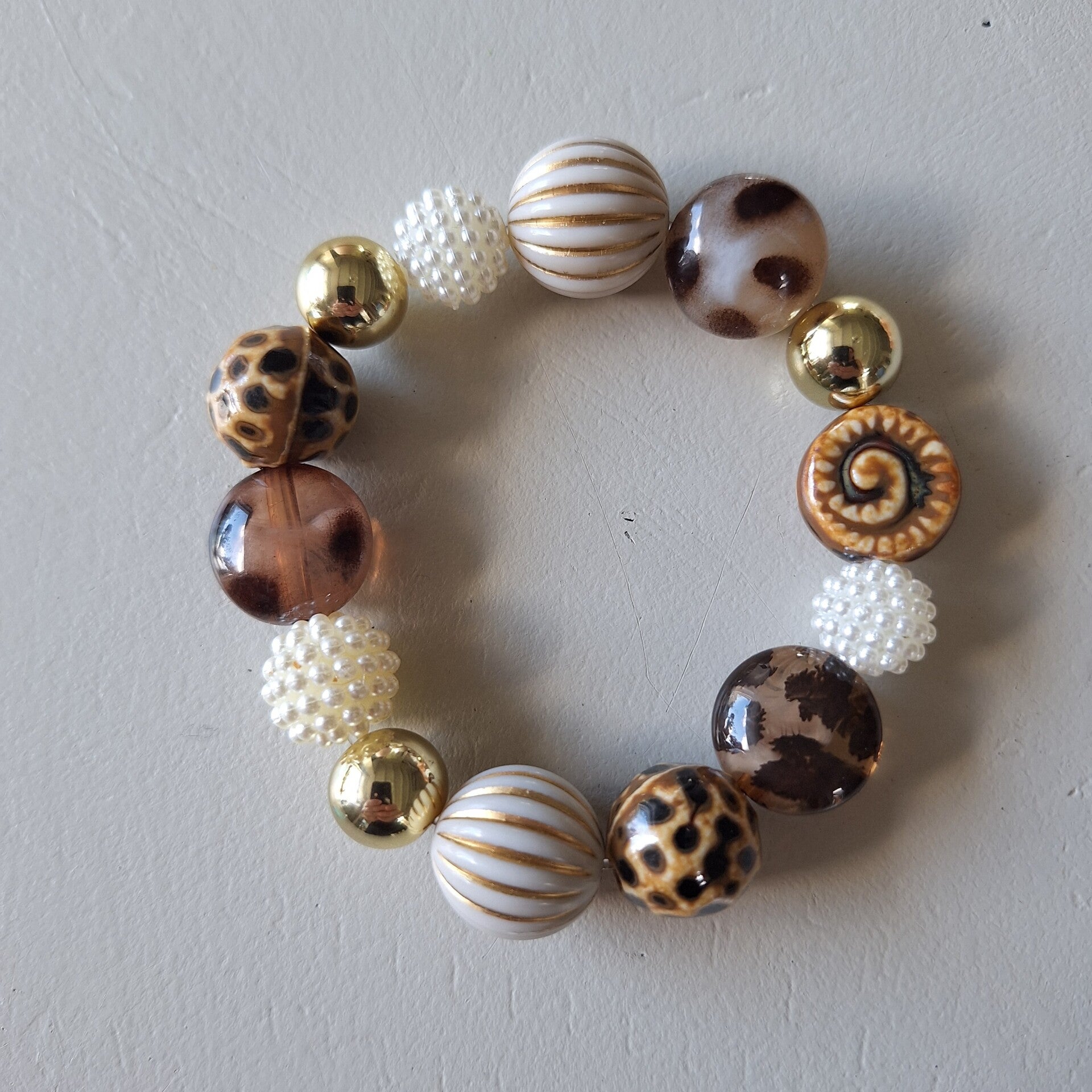 Chunky bruine armband