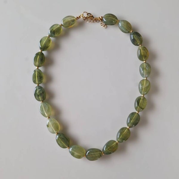 Groene nugget ketting