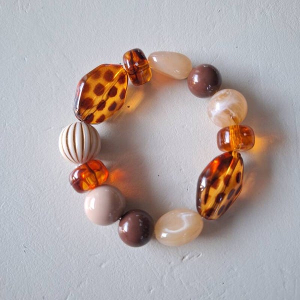 Chunky bruine armband