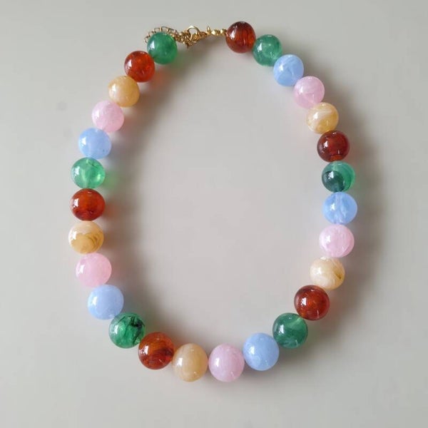 Multicolor bollen ketting
