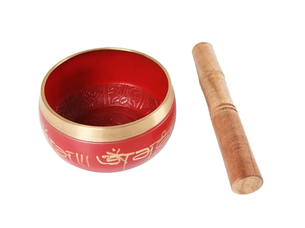 CUENCO TIBETANO DE LATÓN BUDA ROJO - 11 CM