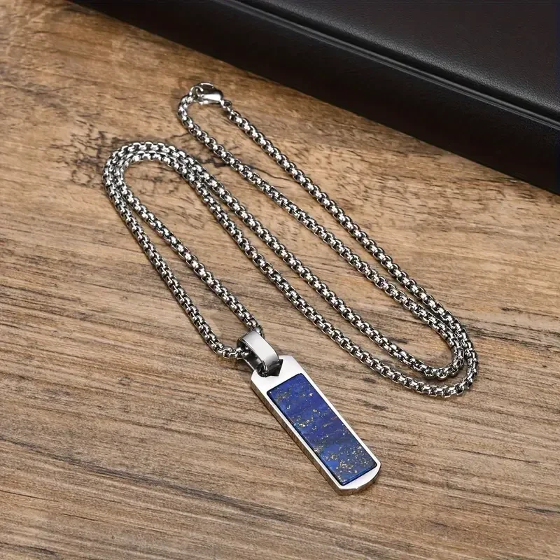 COLLAR RECTANGULAR DE LAPISALÁZULI