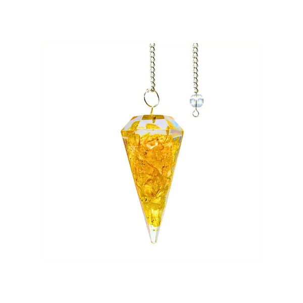 PÉNDULO DE ORGONITA CITRINO