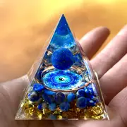 PIRÁMIDE ORGONITA DE LAPISLÁZULI CON YIN Y YANG