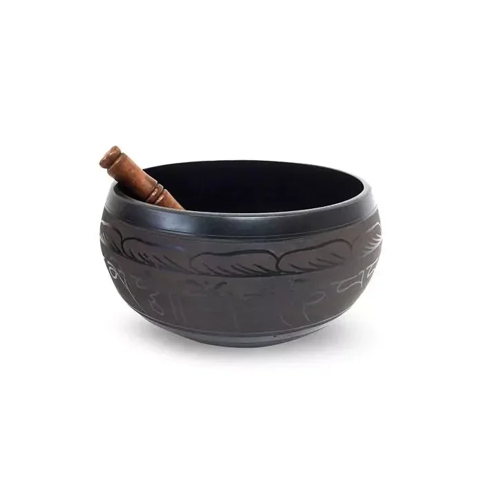 CUENCO TIBETANO DE ALUMINIO BUDA ROJO - 24 CM