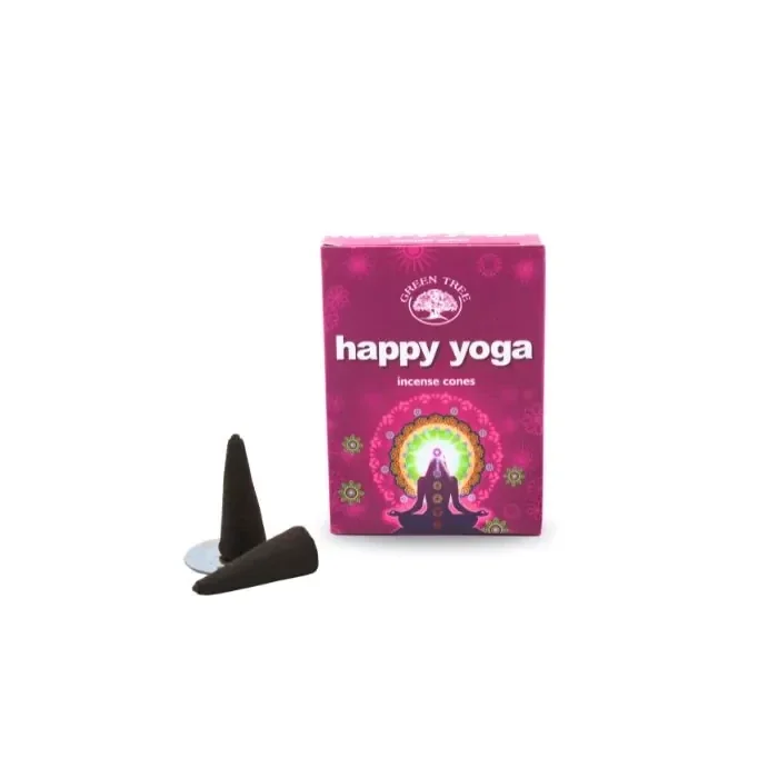 INCIENSO EN CONO - HAPPY YOGA (GREEN TREE)