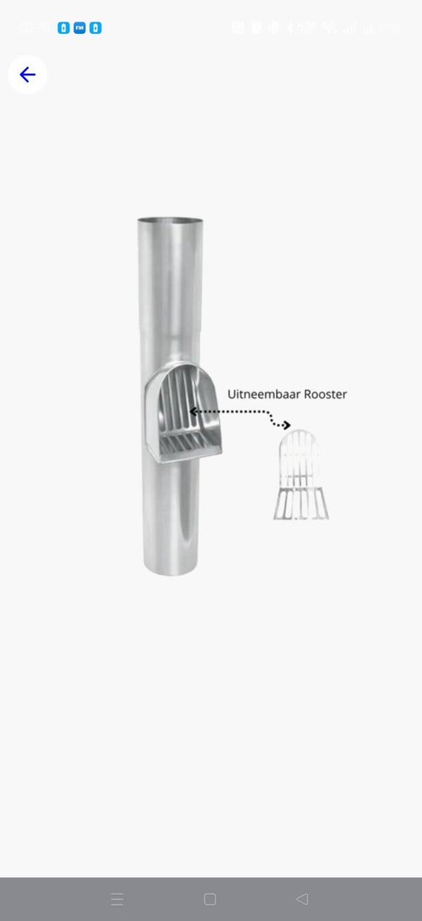 Zinken bladvanger ø80 zink