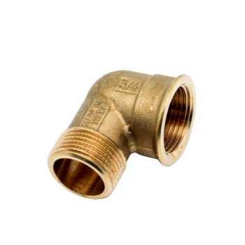 Coude compact 90° Mâle / Femelle laiton