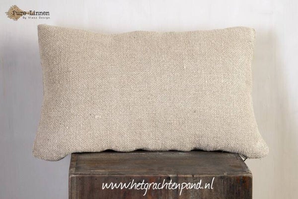 Sierkussen RACHEL 50x30 naturel - Pure Linnen Vlasz Collectie