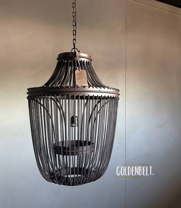 !! Goldenbelt Basket Aura Kroonluchter in 2 maten beschikbaat