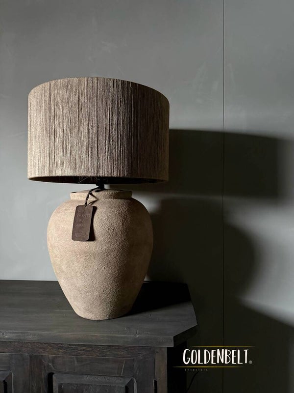 !! Goldenbelt Dhara tafellamp lime Stone incl. Lampenkap