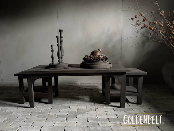 !! Goldenbelt  Sama 3 delige Salontafel set