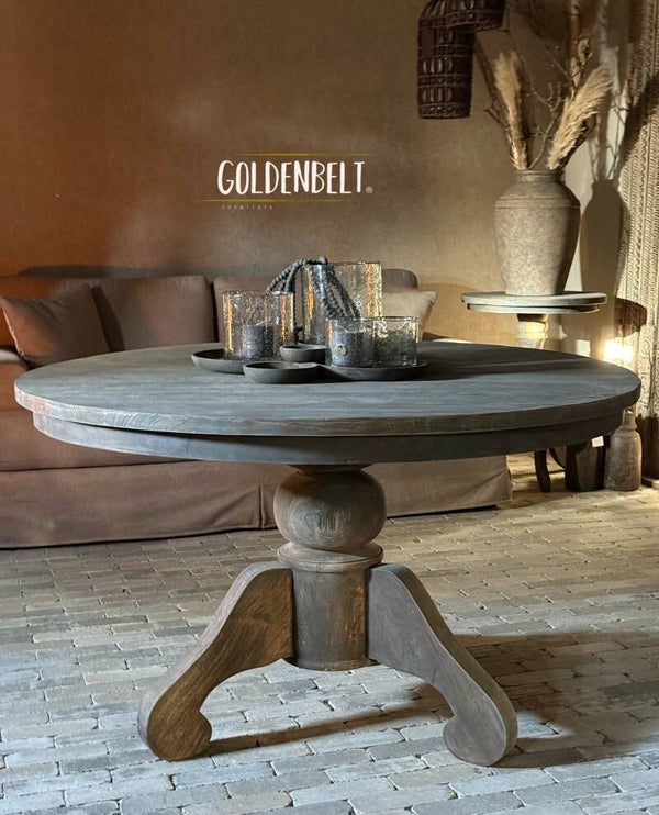 !! Goldenbelt Bola ronde eettafel met bolpoot