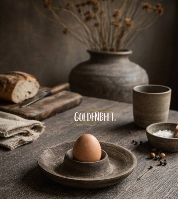 !! Goldenbelt Telur houten eierdop
