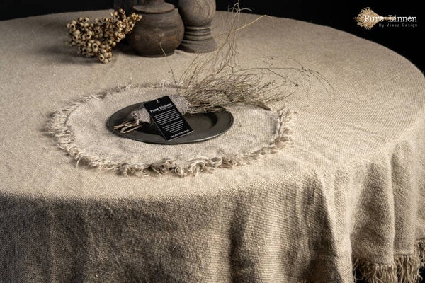 Linnen Ize Placemat Rond Naturel