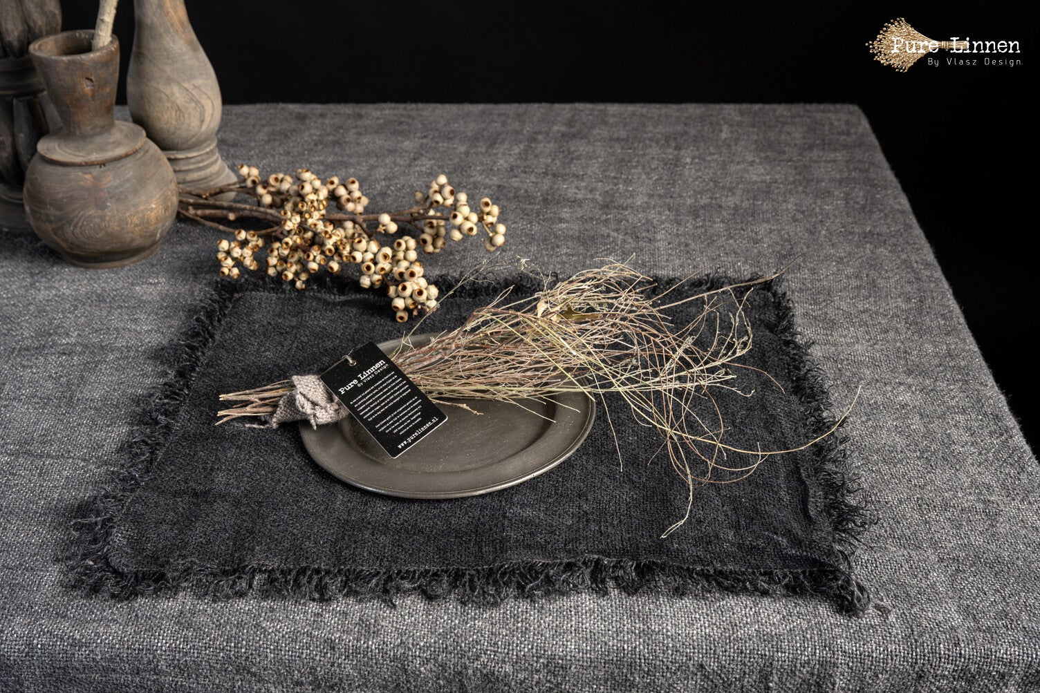 Linnen Danna Placemat Recht Stonewash