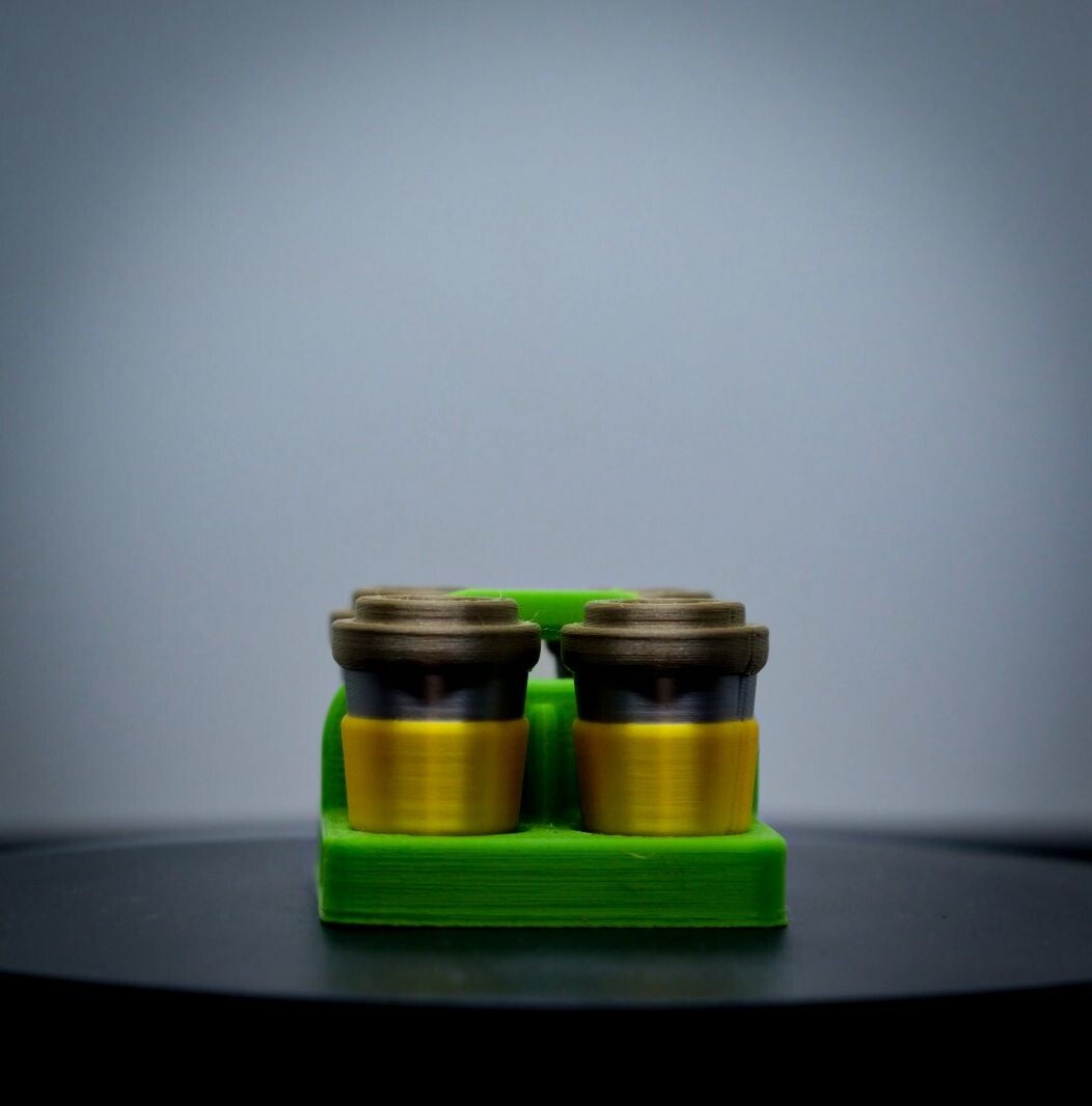 4er Set Kühlschrankmagnete Kaffeebecher | Coffee To-Go Magnet Deko Küche | Geschenk Set