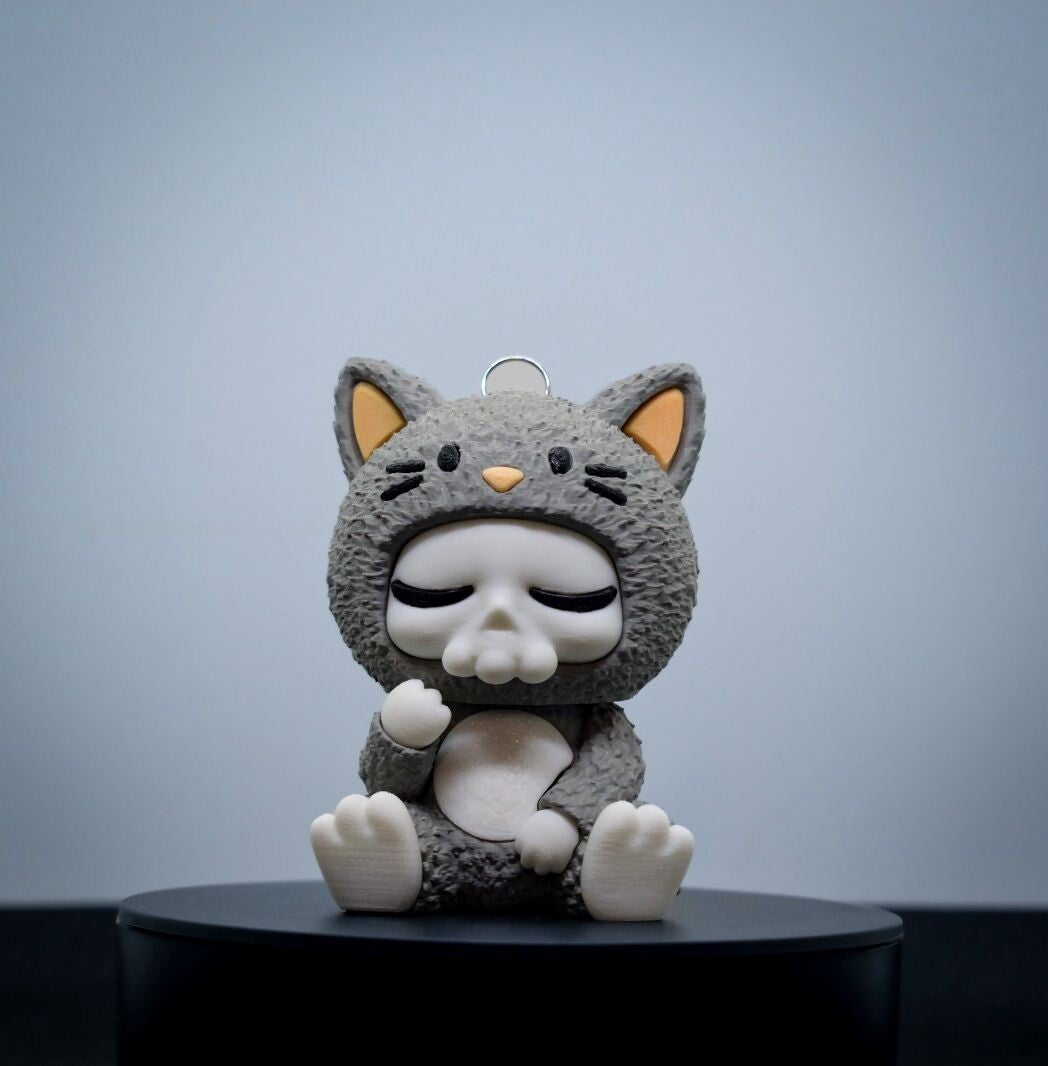 Skubbies Whispurr Katze Schlüsselanhänger | Süßes Kawaii Fantasy Design 3D Druck
