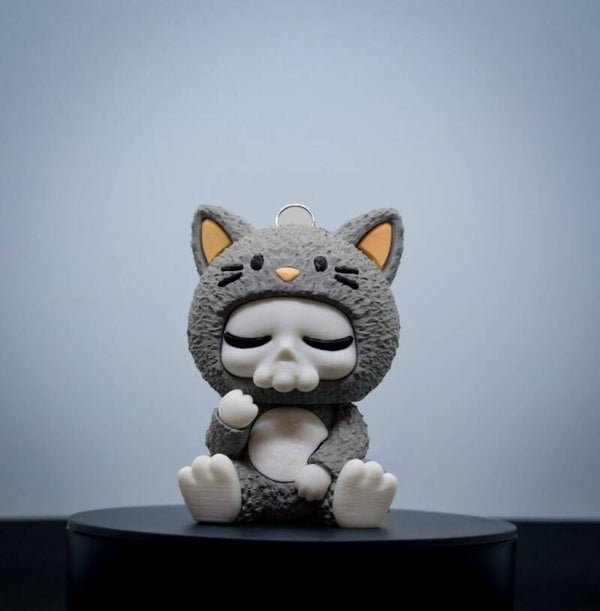 Skubbies Whispurr Katze Schlüsselanhänger | Süßes Kawaii Fantasy Design 3D Druck