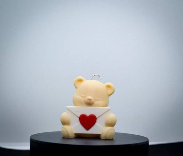Teddybär Schlüsselanhänger mit Liebesbrief | Valentinstag Geschenk Liebe