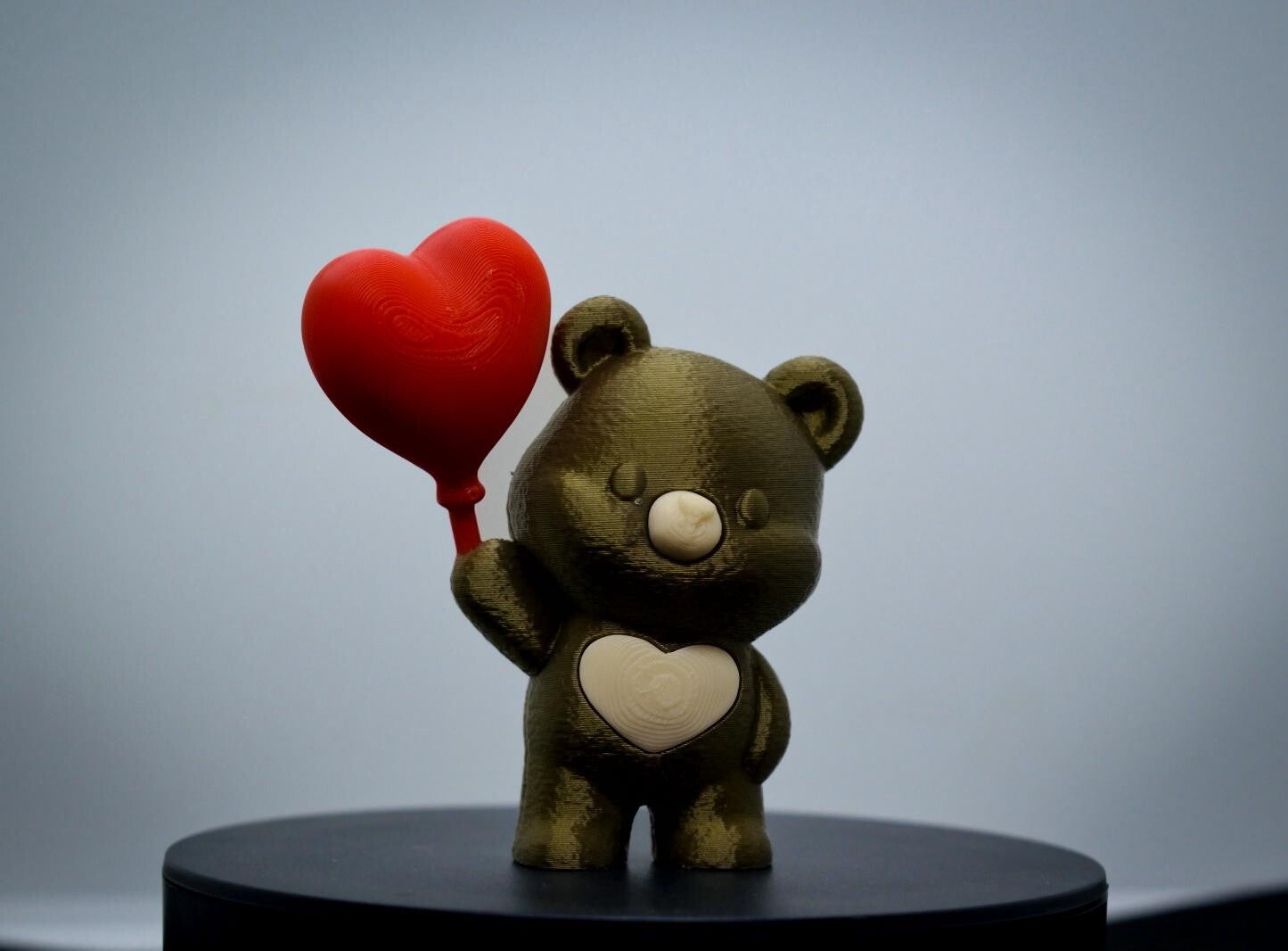 Teddybär Schlüsselanhänger mit Herz Luftballon | Valentinstag Geschenk Liebe