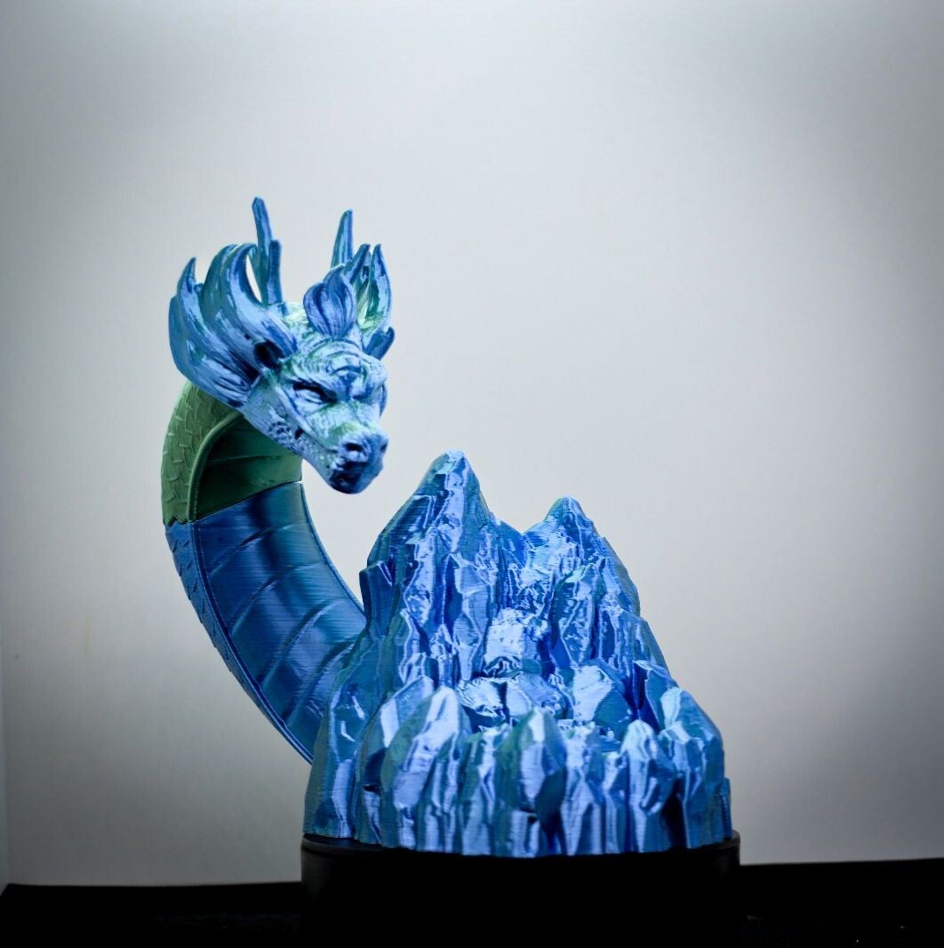 Handyhalter Magischer Drache – Fantasievolle Smartphone-Halterung – Drachen Deko für Schreibtisch & Zuhause