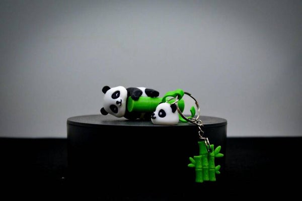 Panda Trinkhalm Schutz & Becher Anhänger Set – 3D Druck Zubehör für Stanley Cup & Thermobecher – Staubschutz & Deko