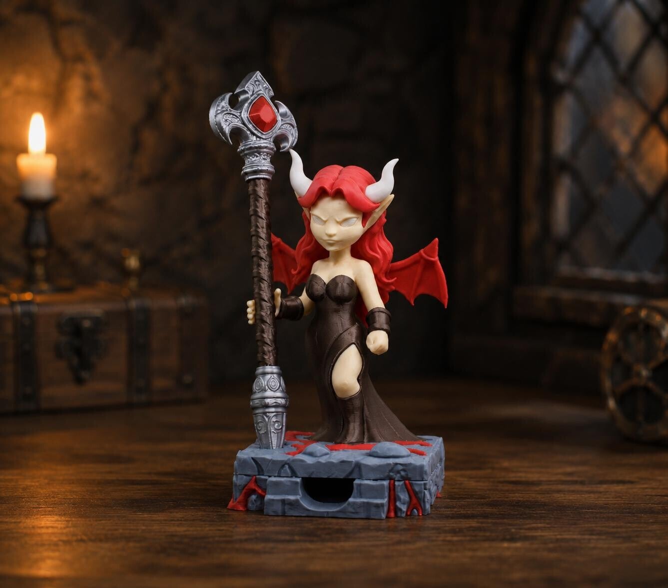 Viking Hexe Stiftehalter – Dämonische Fantasy Schreibtisch Deko