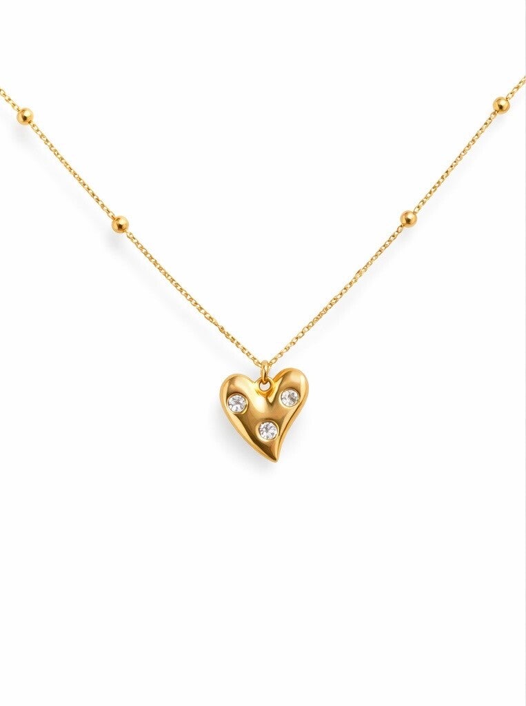Heart pearl ketting