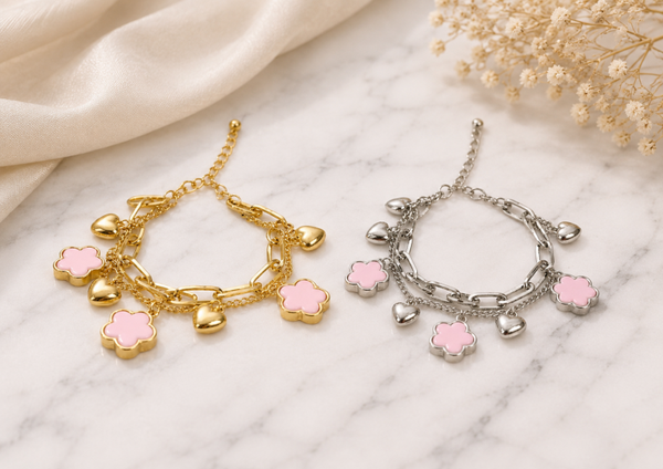 Clover heart armband