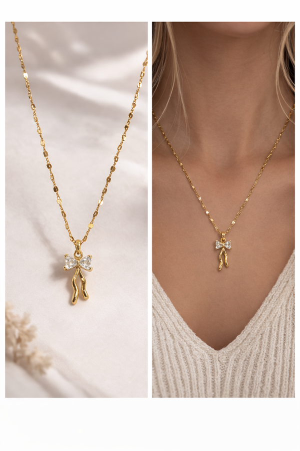 Bow ketting - goud