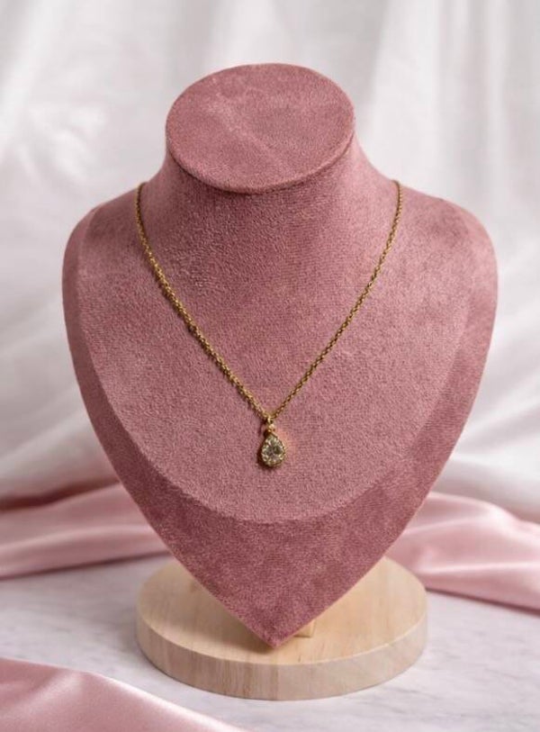 Diamond drupple ketting - goud