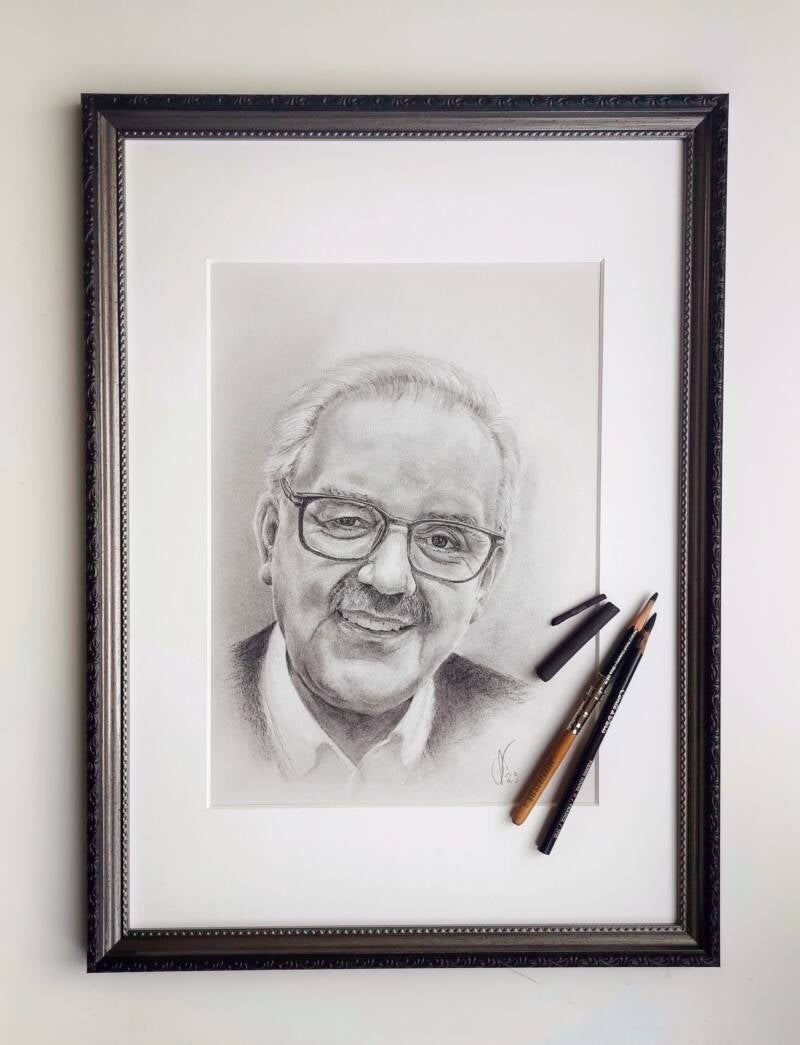 portret houtskool mens , portret laten maken, chantal verheijen