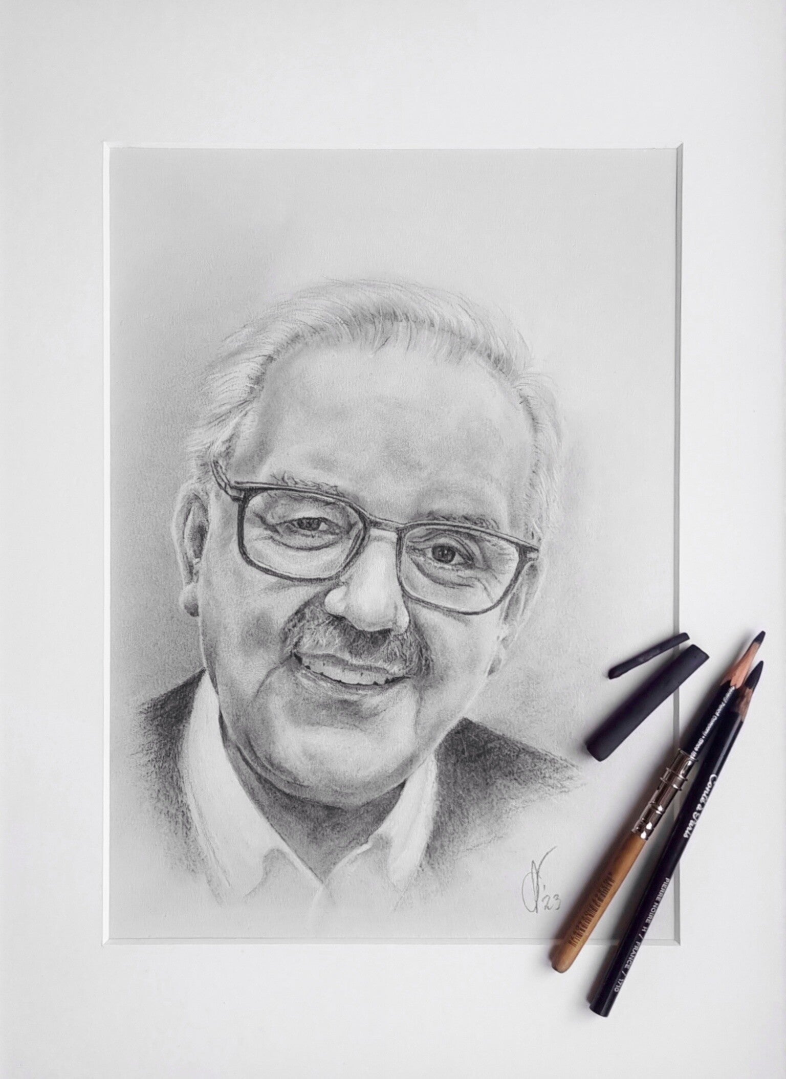 portret houtskool mens , portret laten maken, chantal verheijen
