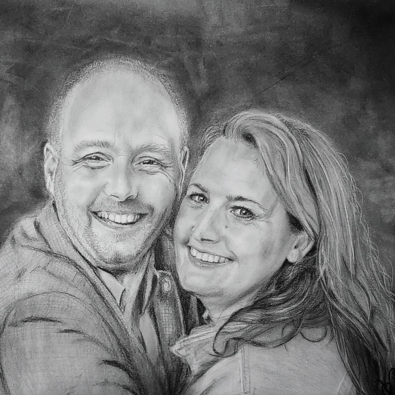 portret houtskool mens , portret laten maken, portret grafietpotlood, chantal verheijen