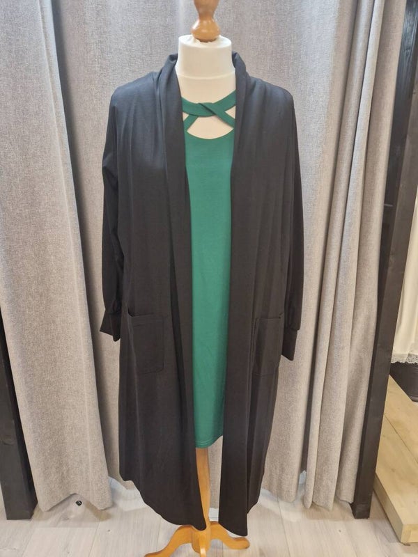 Only M Gilet met lange pof mouw Nero 20549