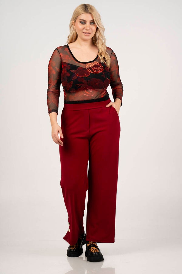 Curviss Red Broek 2667.41446 Zwart en Rood
