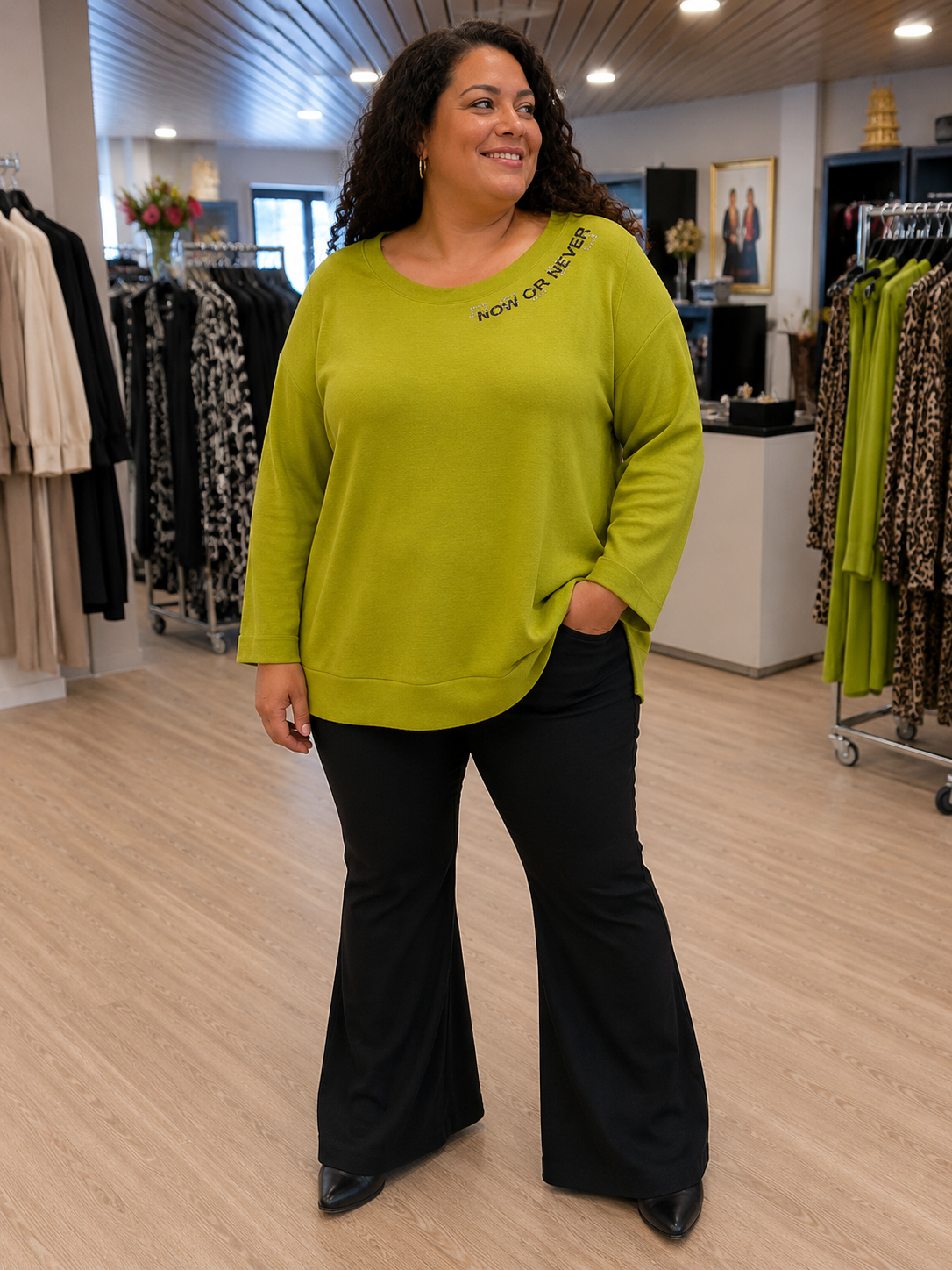 Doris Streich Sweaterr Groen Now 379115