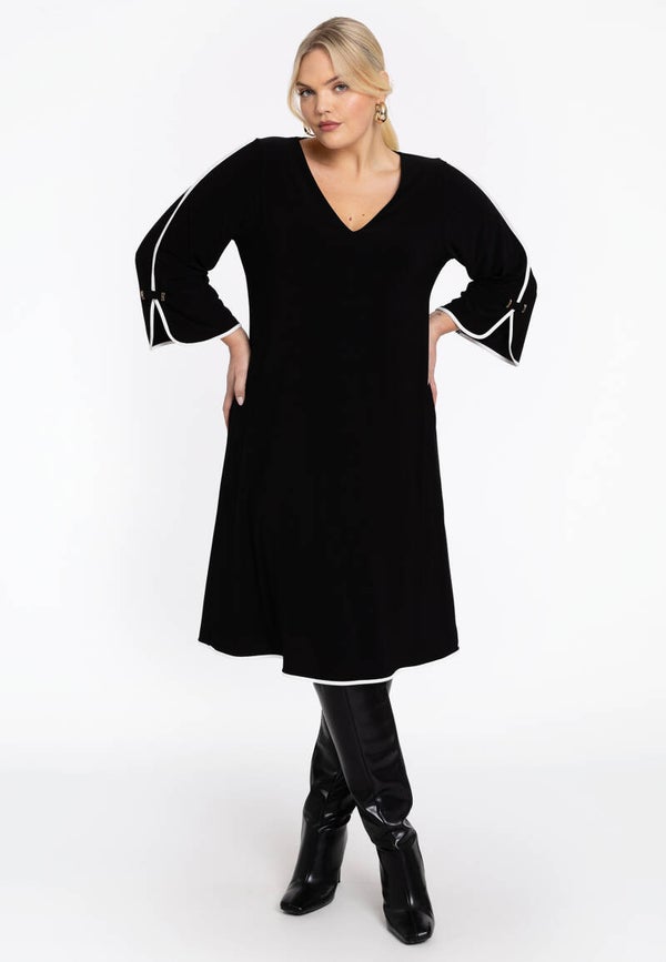 Yoek 331744 Dress A lijn dolce Black