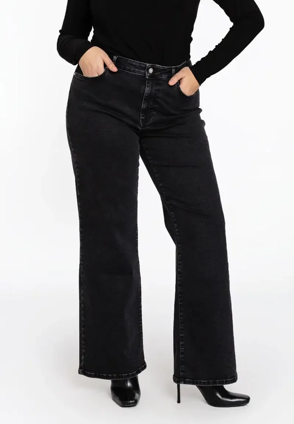 Yoek 332595 Jeans Wide Leg Black