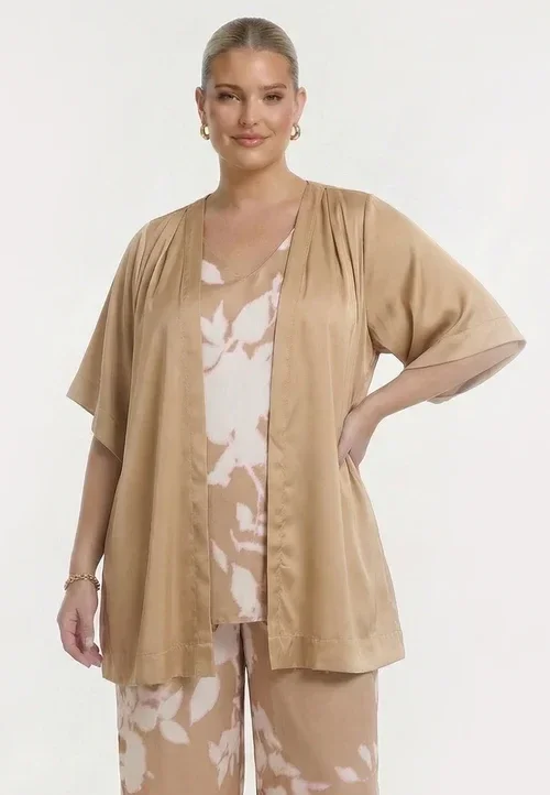 Yoek 37245 Kimono Satin Sand