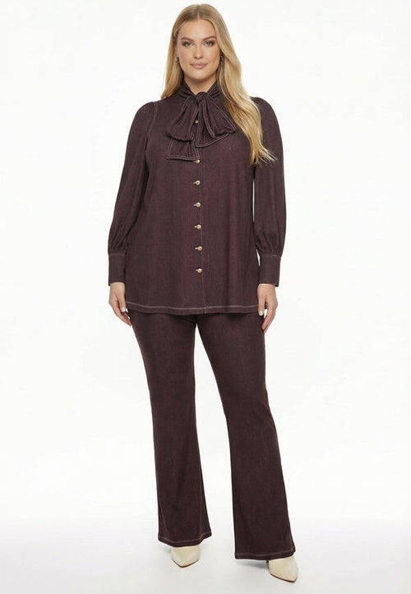Yoek 38516 Broek Denim dolce bruin