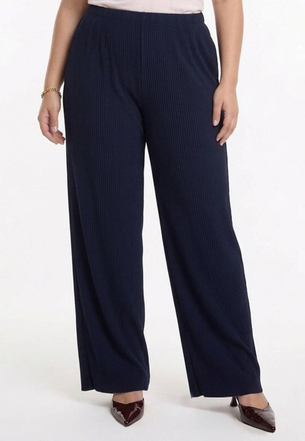 Yoek 39500 Broek uni Dolce Plisse Navy