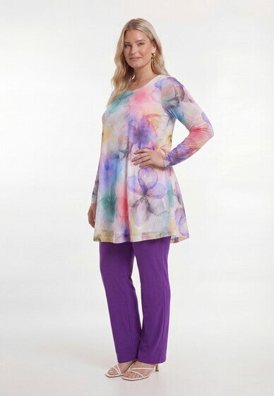 Yoej C36419 Tunic Wide Bottom Bloom