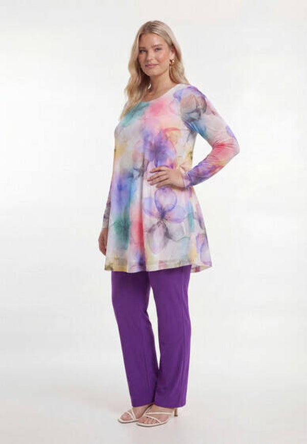 Yoej C36419 Tunic Wide Bottom Bloom