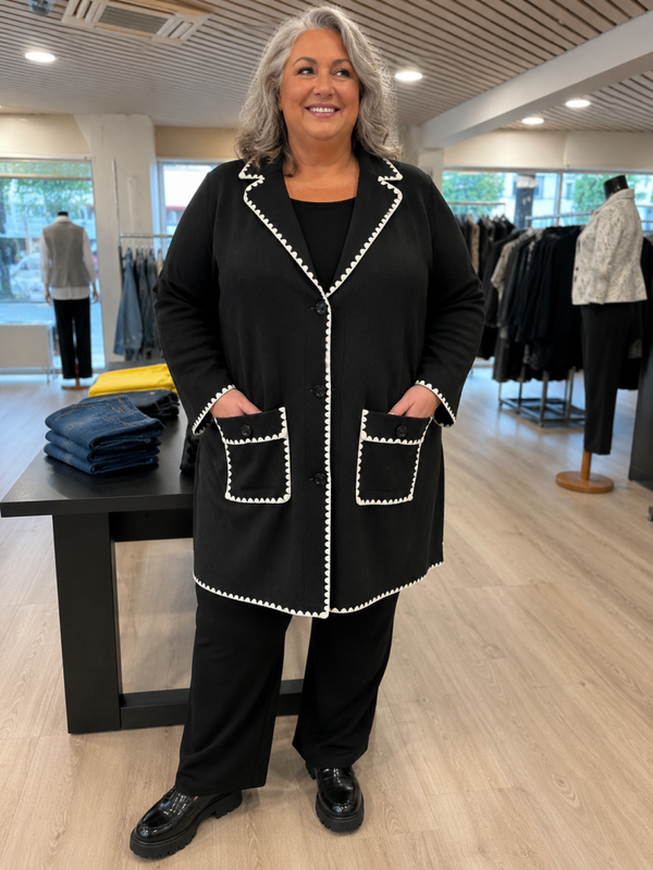 Only M 233.51 Vest Brei Nero/Bianco
