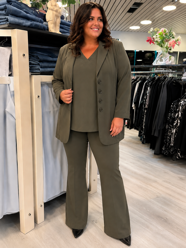 Only M Blazer 009 Midi Verde Scuro Strong